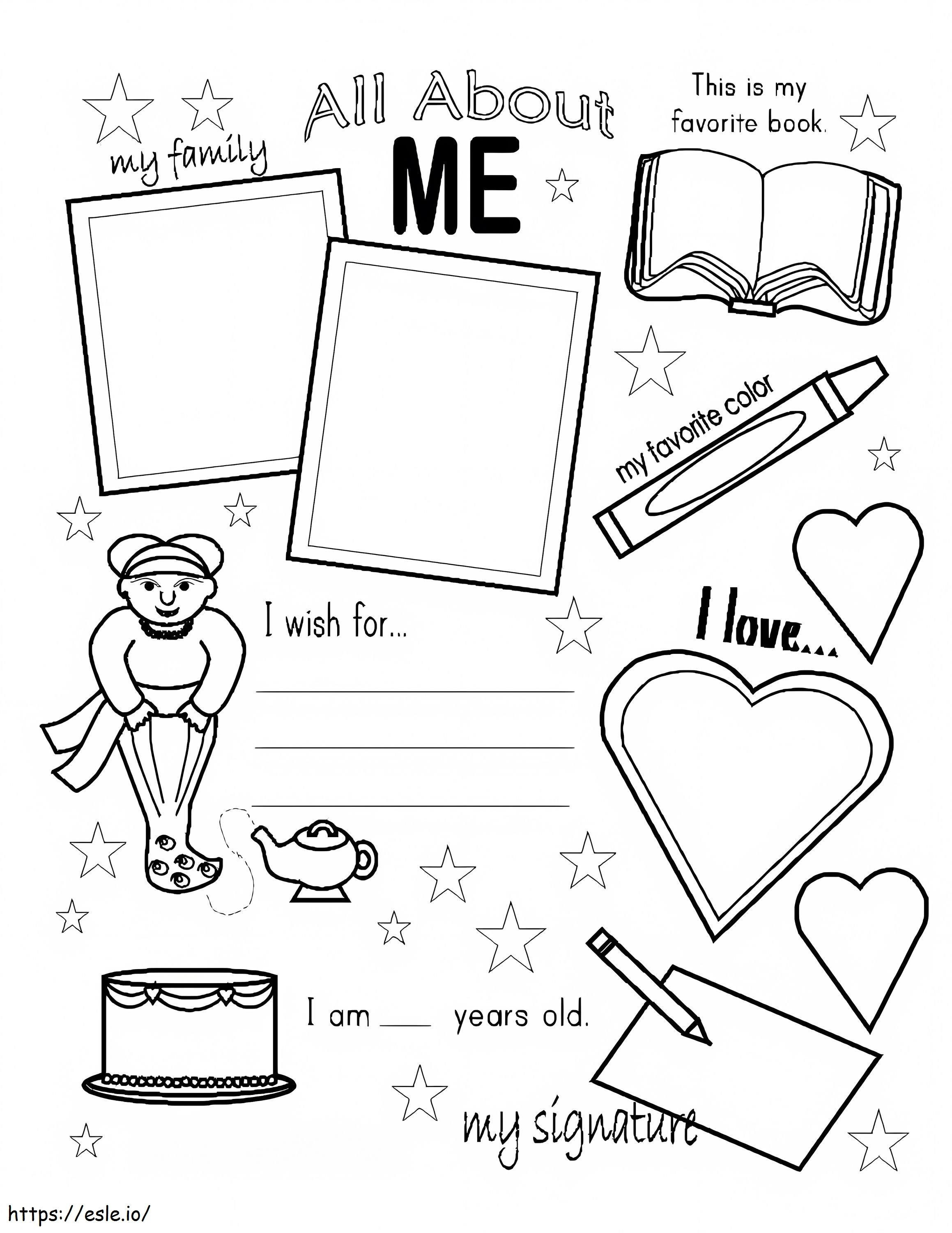 All About Me 12 coloring page