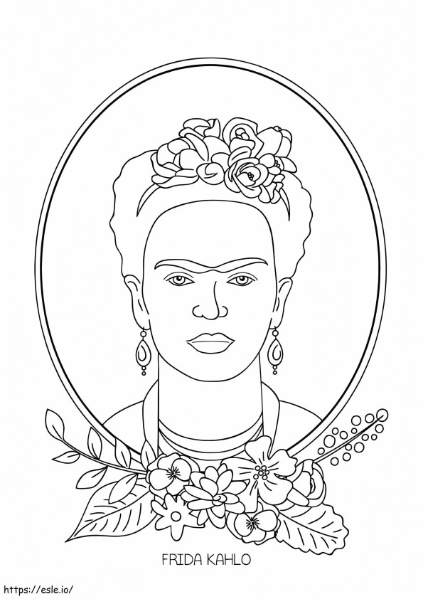 Frida Kahlo de imprimat de colorat