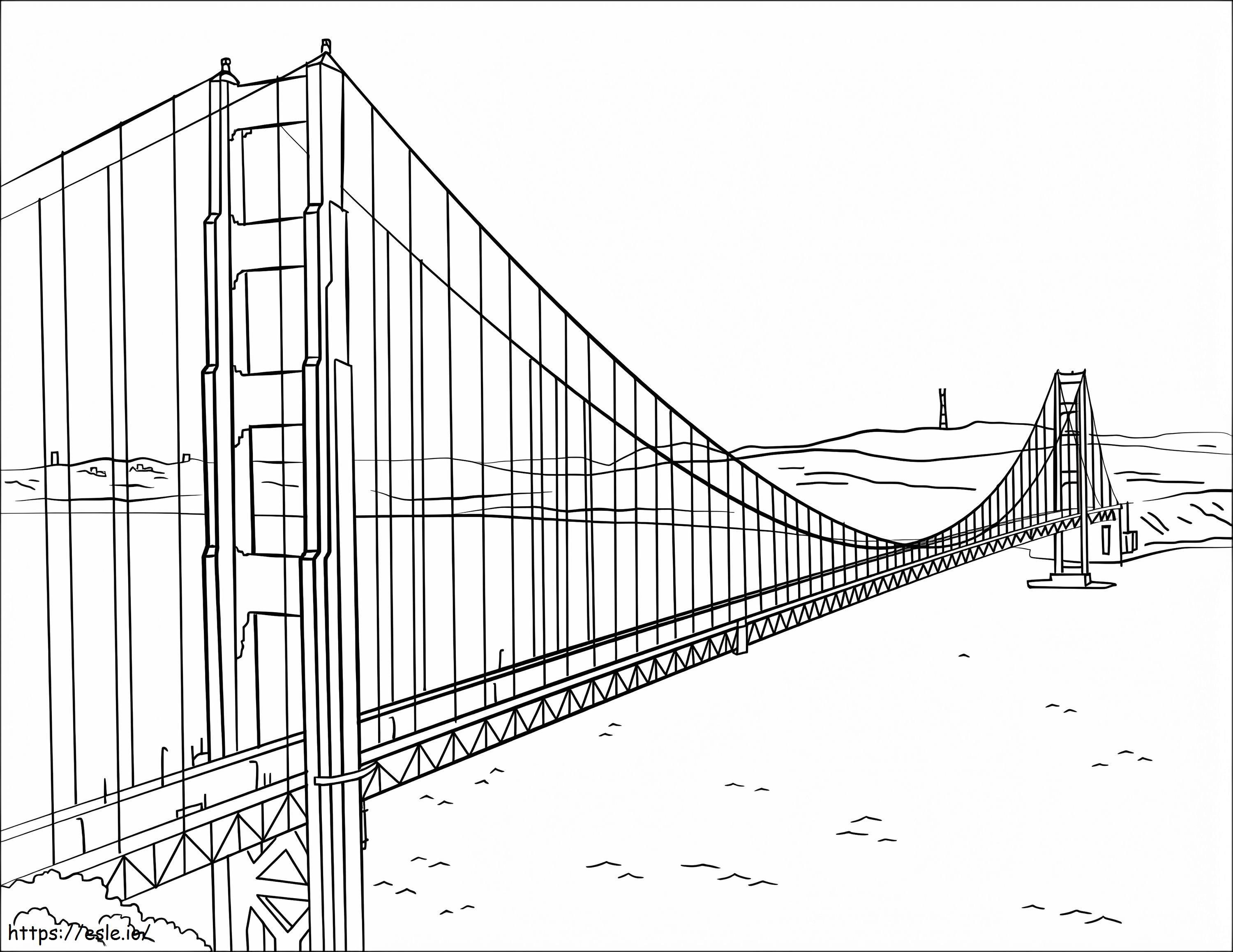 Coloriage Pont du Golden Gate à colorier à imprimer dessin