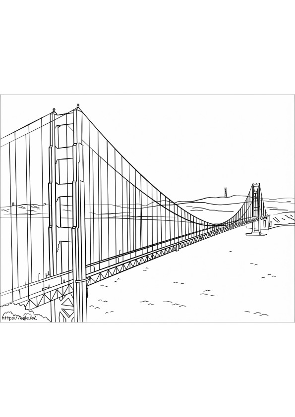 Jembatan Golden Gate Untuk Diwarnai Gambar Mewarnai