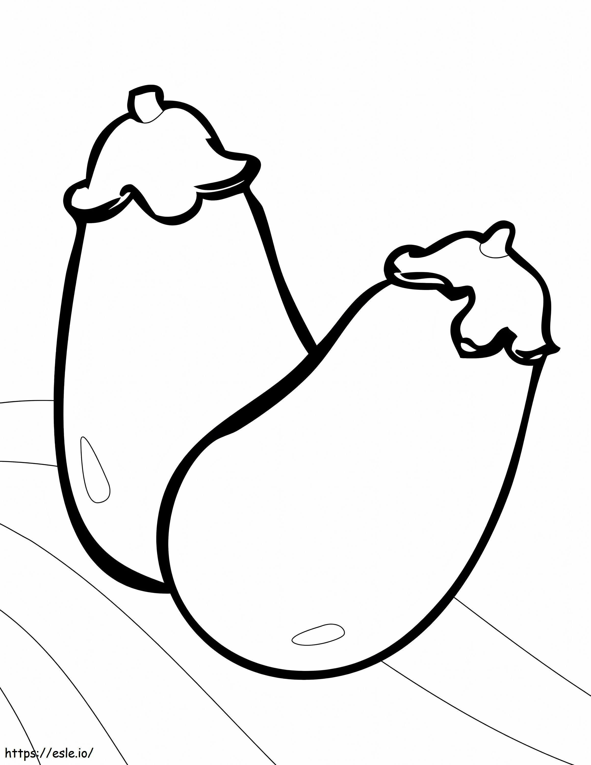 Two Basic Eggplants coloring page