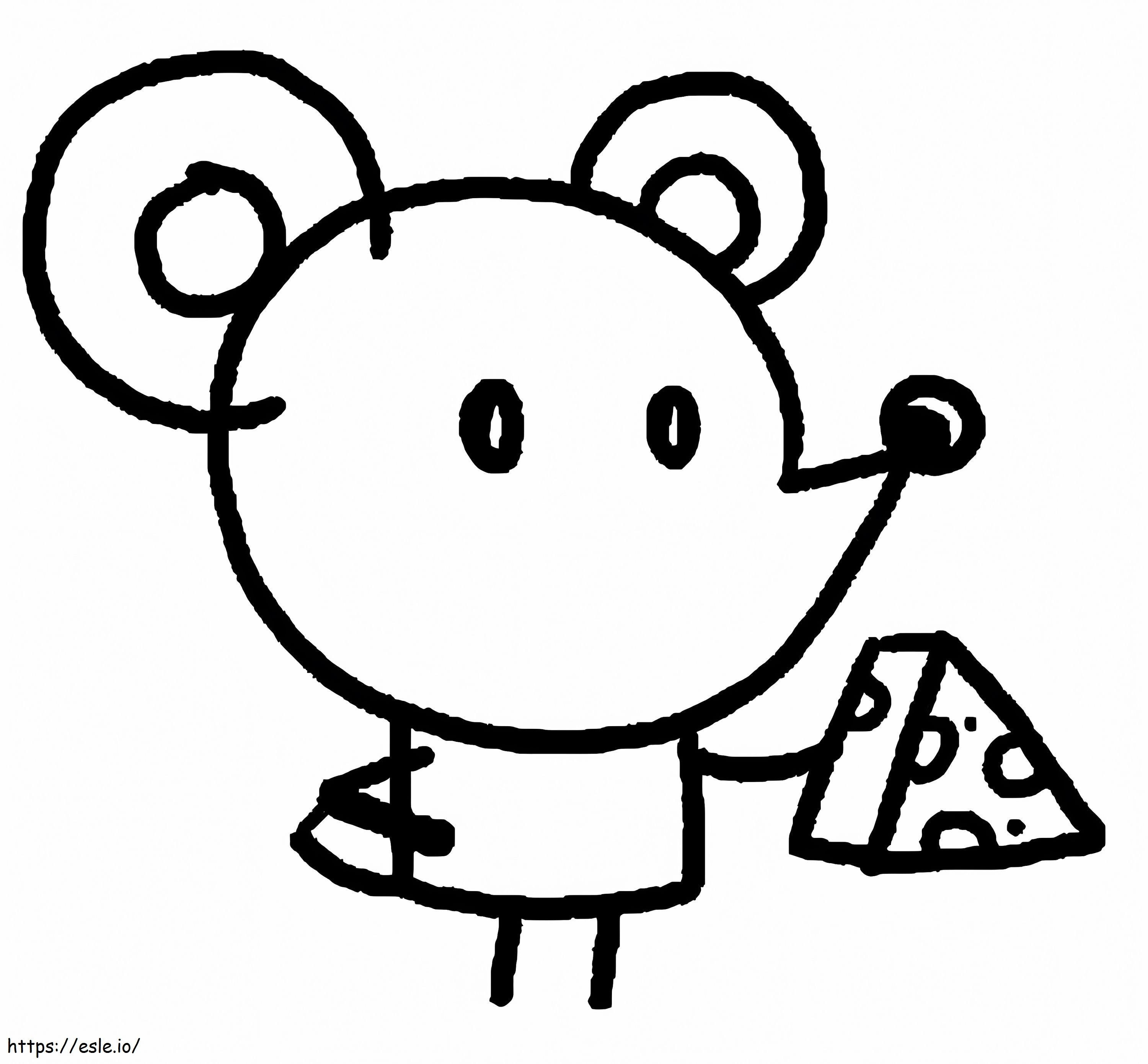 Pieni hiiri Chico Bon Bonilta värityskuva