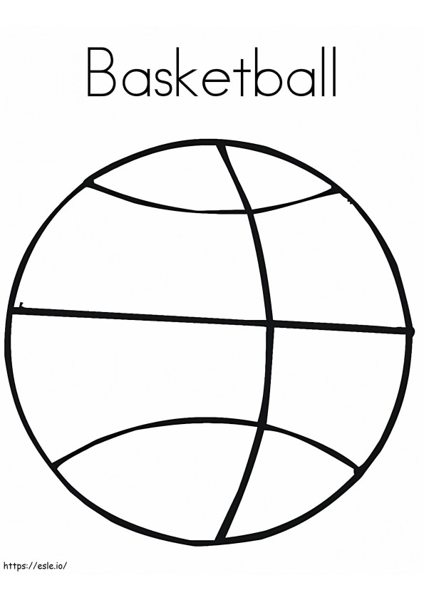 Coloriage Ballon de basket imprimable à imprimer dessin