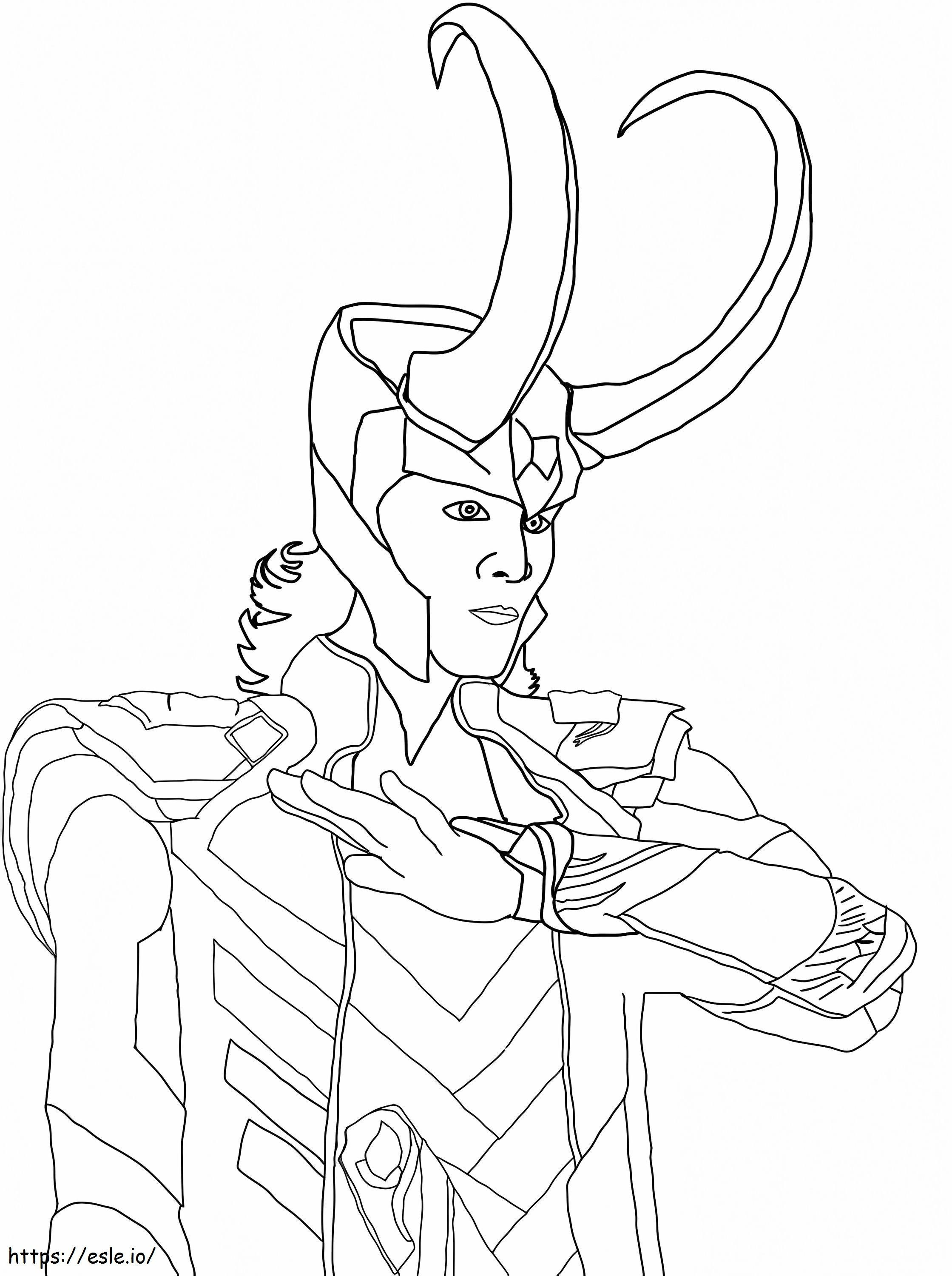 Loki mau para colorir