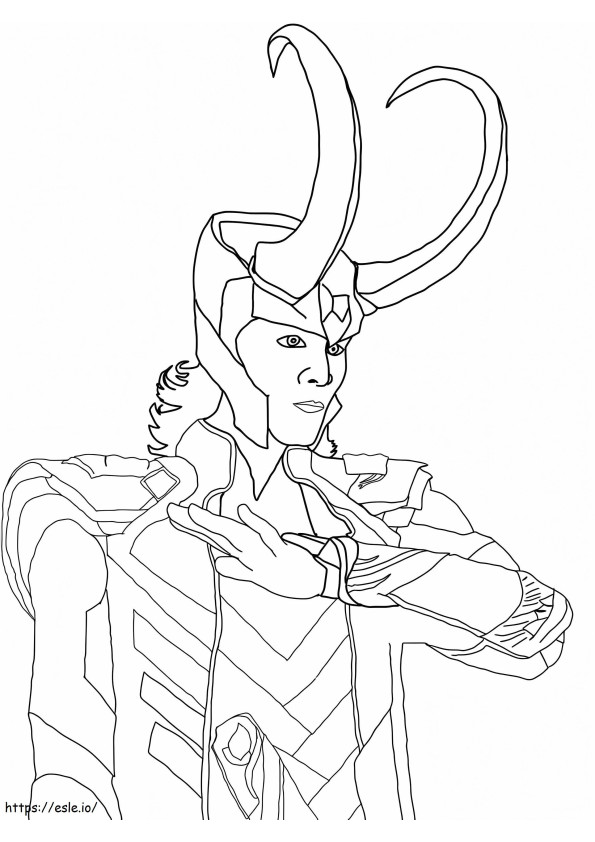 Il cattivo Loki da colorare