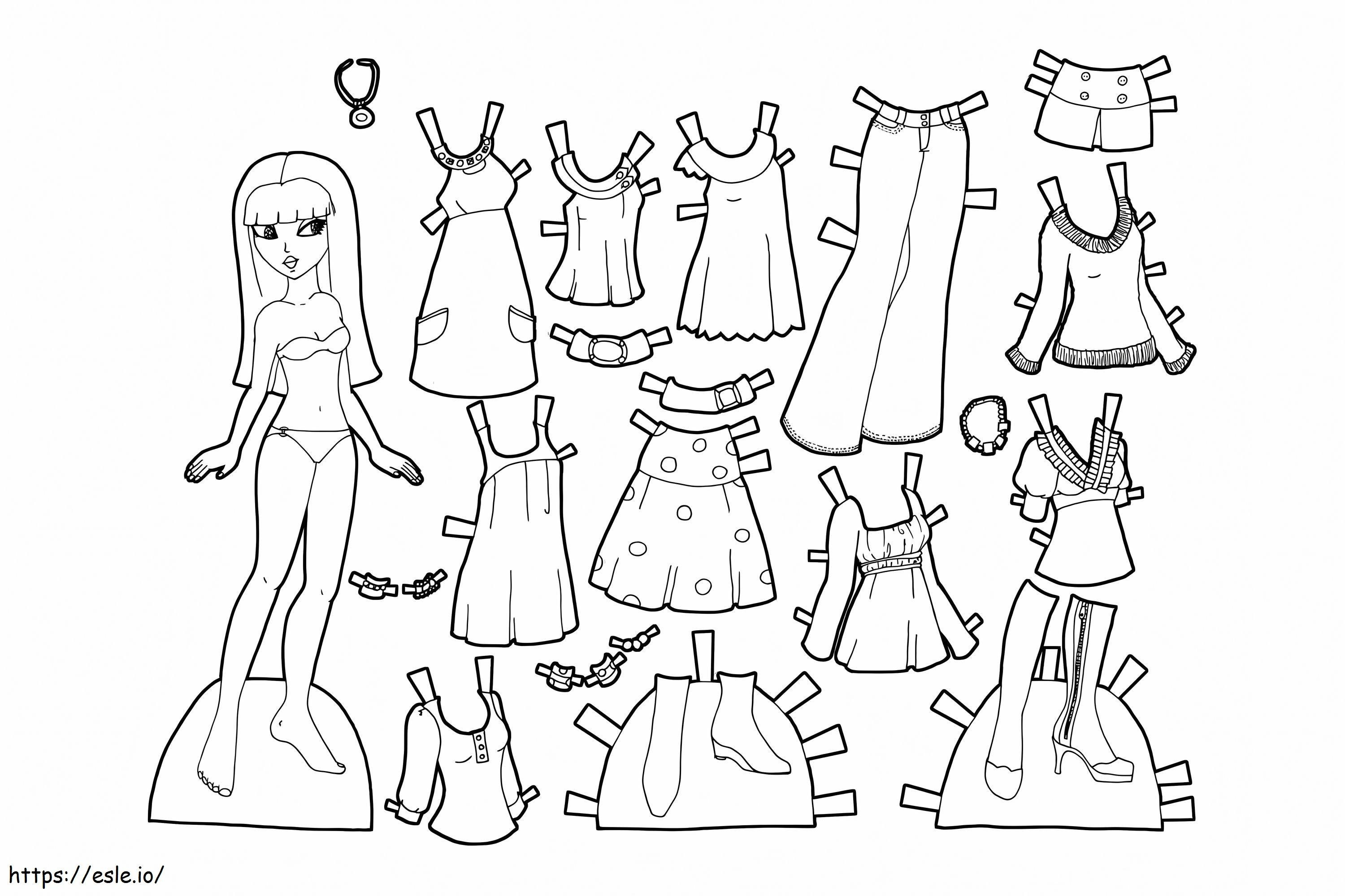 Paper Dolls 6 coloring page
