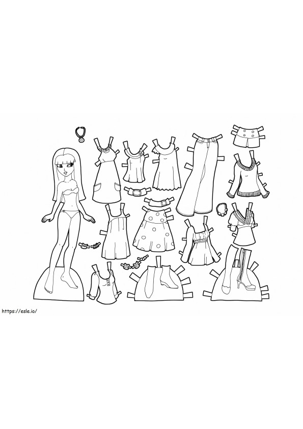Paper Dolls 6 coloring page
