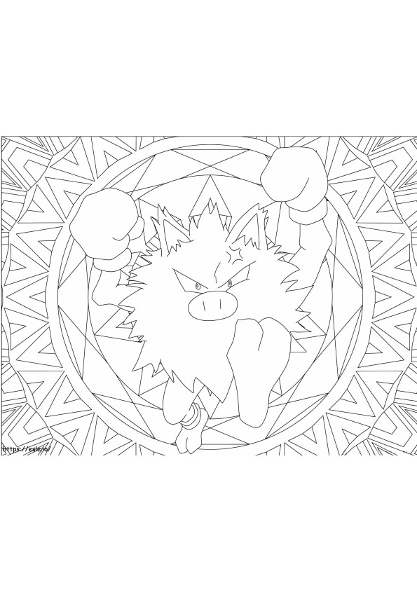 Mankey 4 coloring page