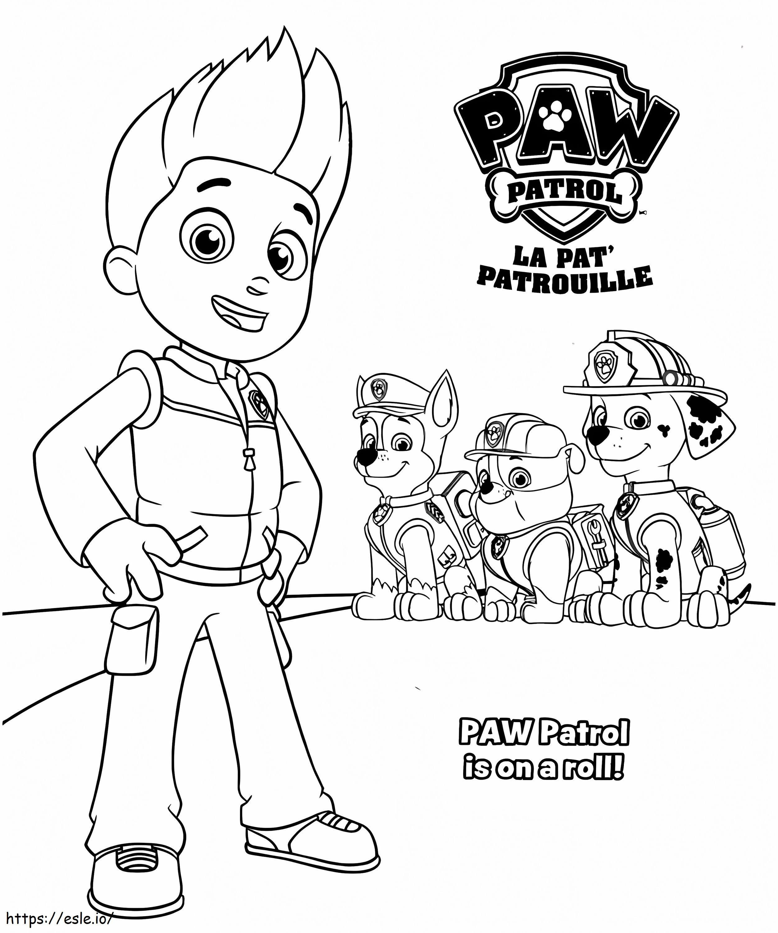 Pat Patrol Ryder 🎨 Drawing Ryder of Pat Patrol (Paw Patrol) Coloring 