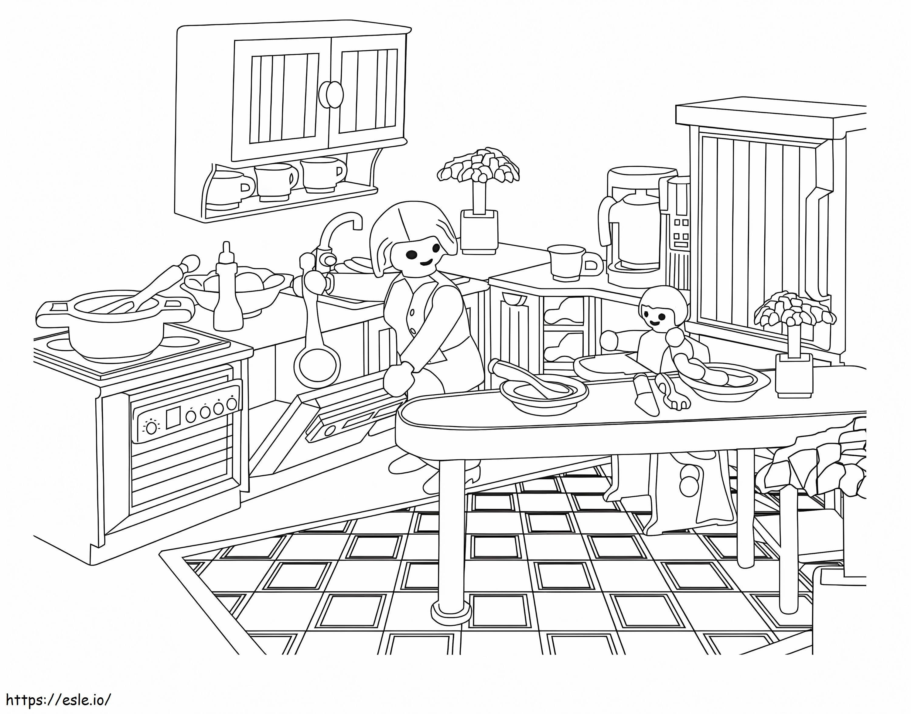 Playmobil Mom And Baby coloring page