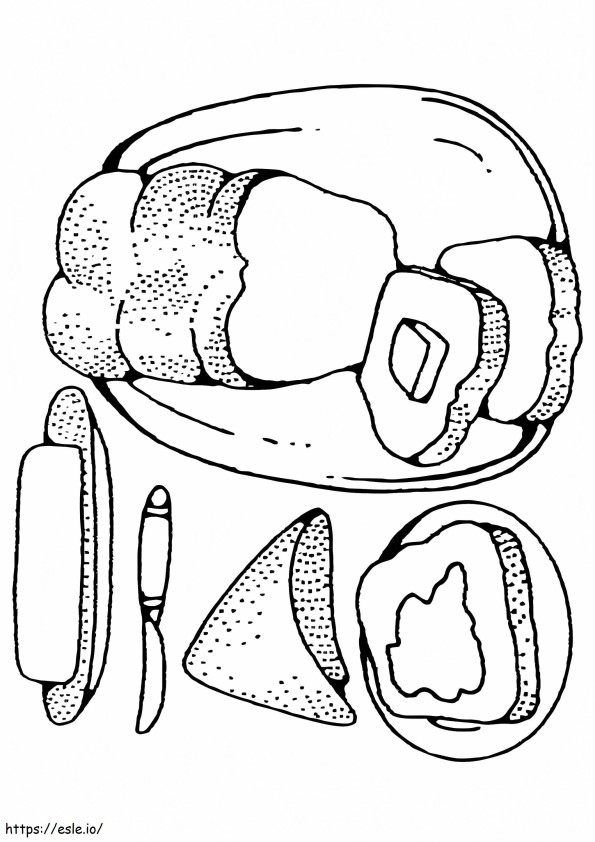 Sliced Bread Loafs coloring page