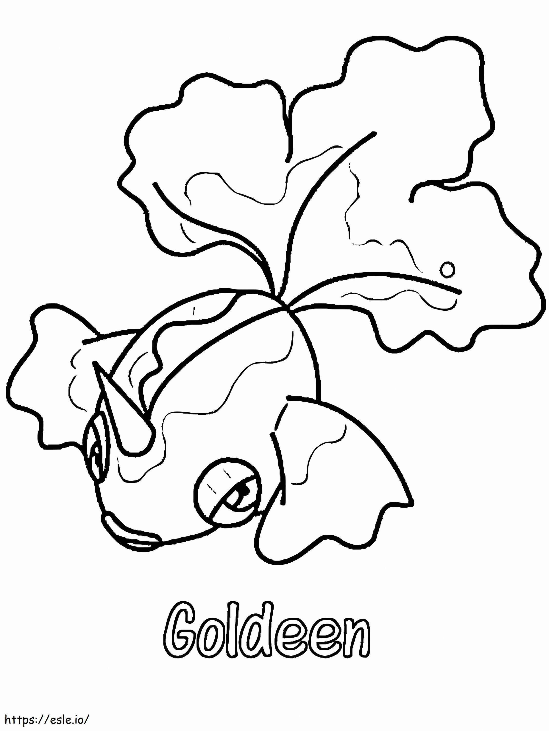 Gen 1 Pokemon Goldeen kleurplaat kleurplaat
