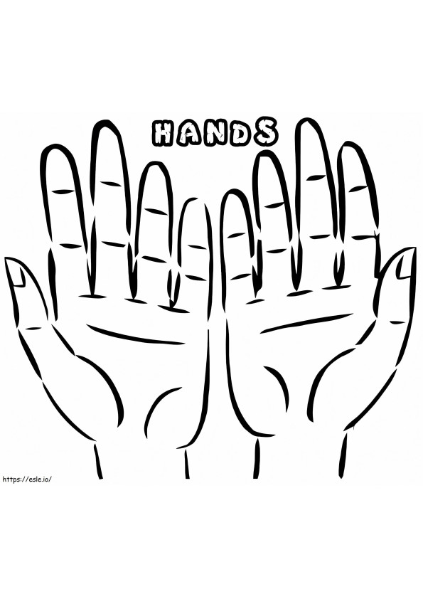 Open Hands coloring page