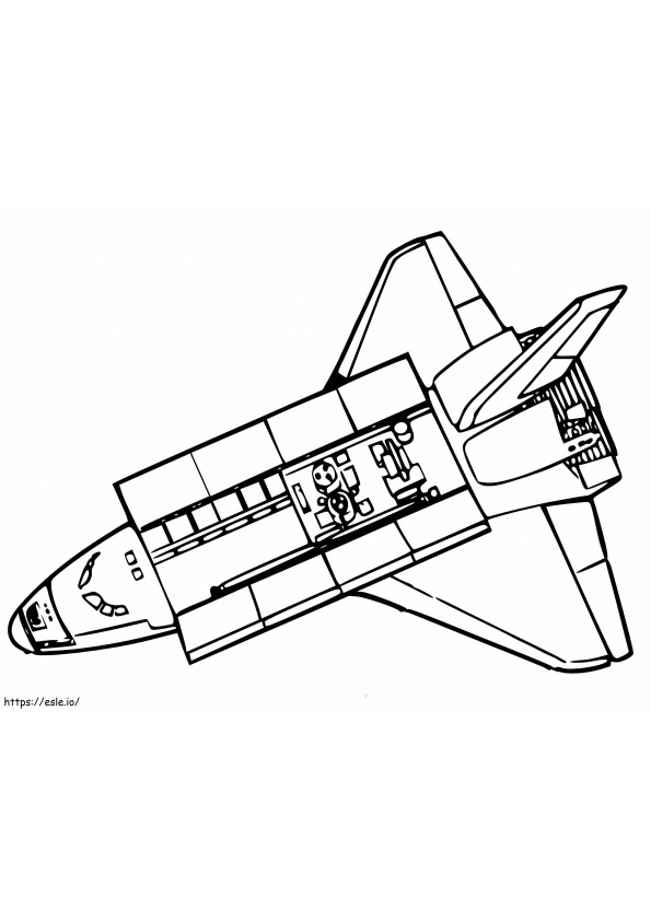 印刷可能なスペースシャトル ぬりえ - 塗り絵