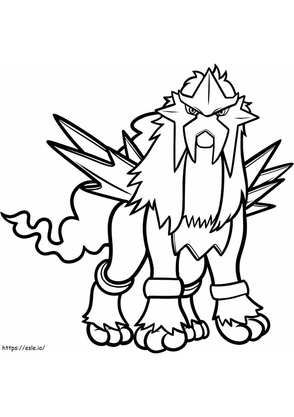 The Mighty Entei coloring page