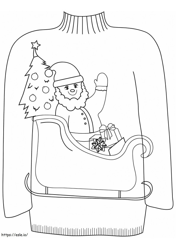 Christmas Sweater For Kids coloring page