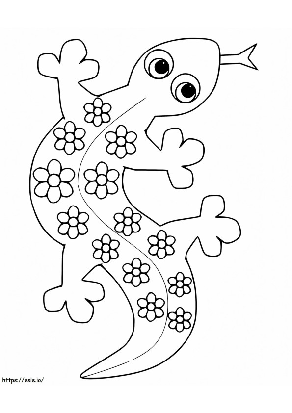 Lovely Gecko coloring page