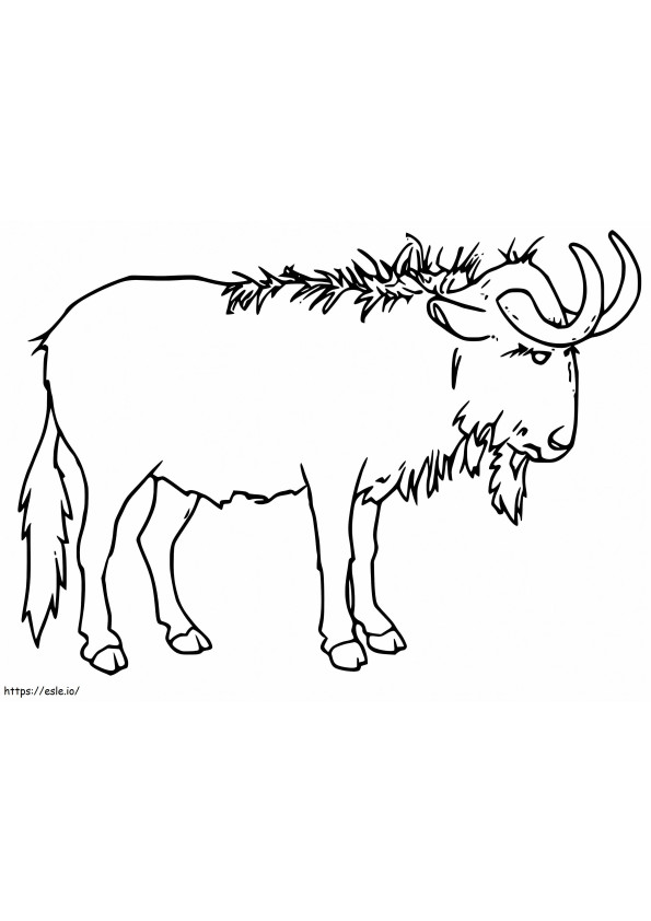 Wildebeest 1 coloring page