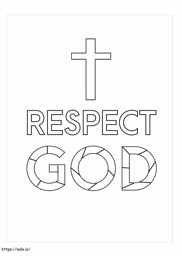 Respect God coloring page