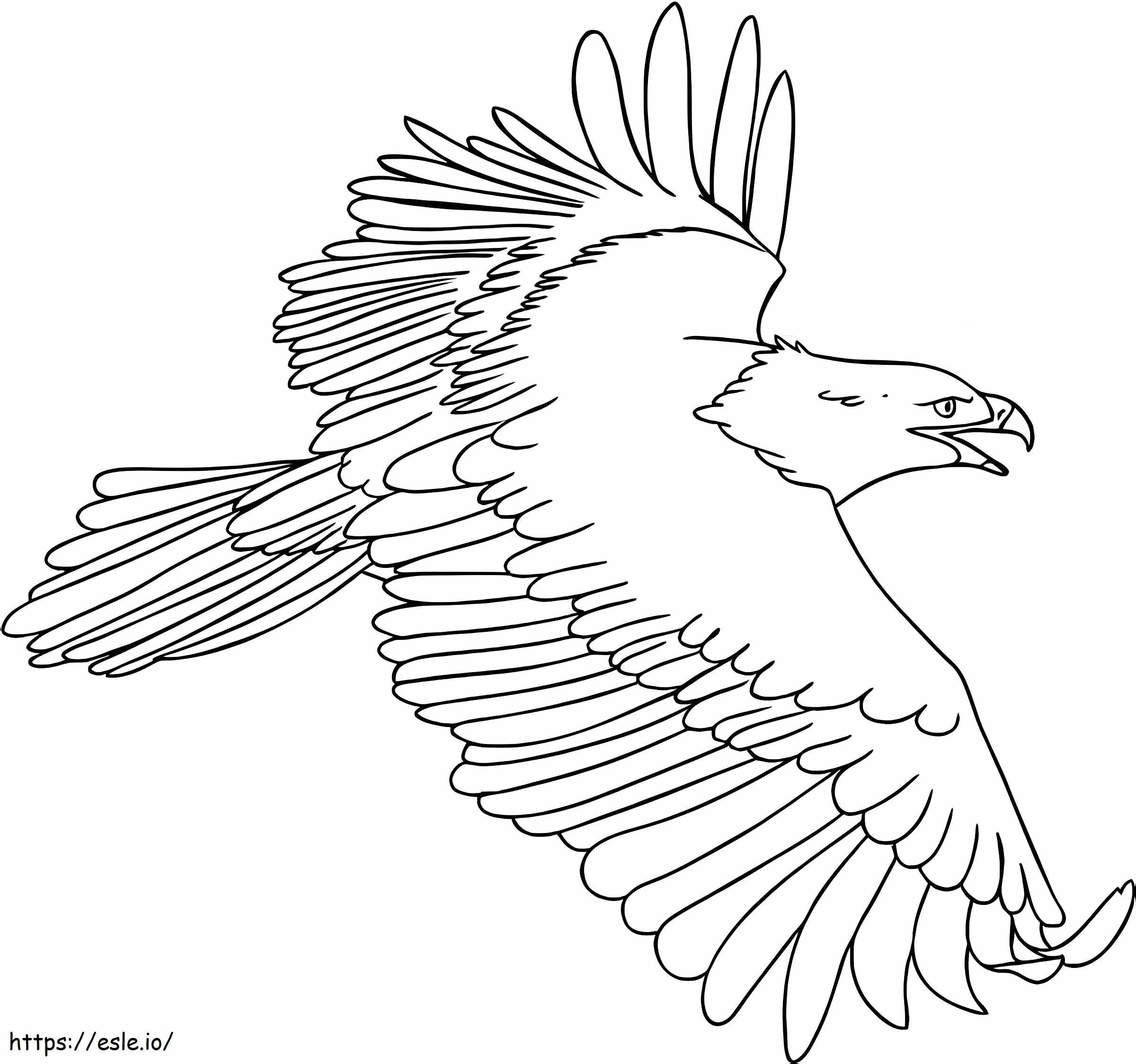 Happy Eagle coloring page