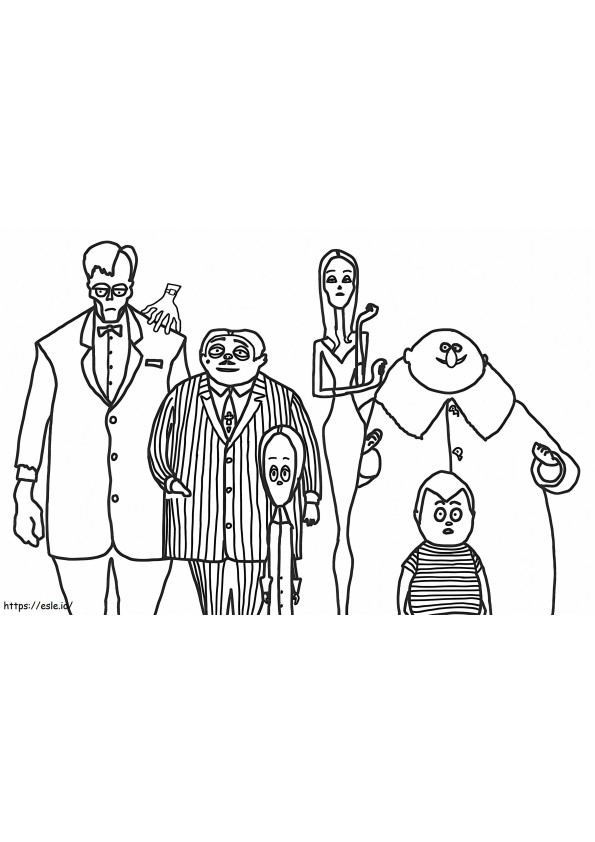 Die Addams-Familie zum Ausdrucken ausmalbilder