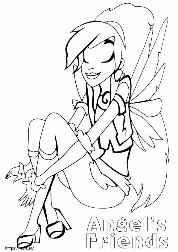 Angels Friends 5 coloring page