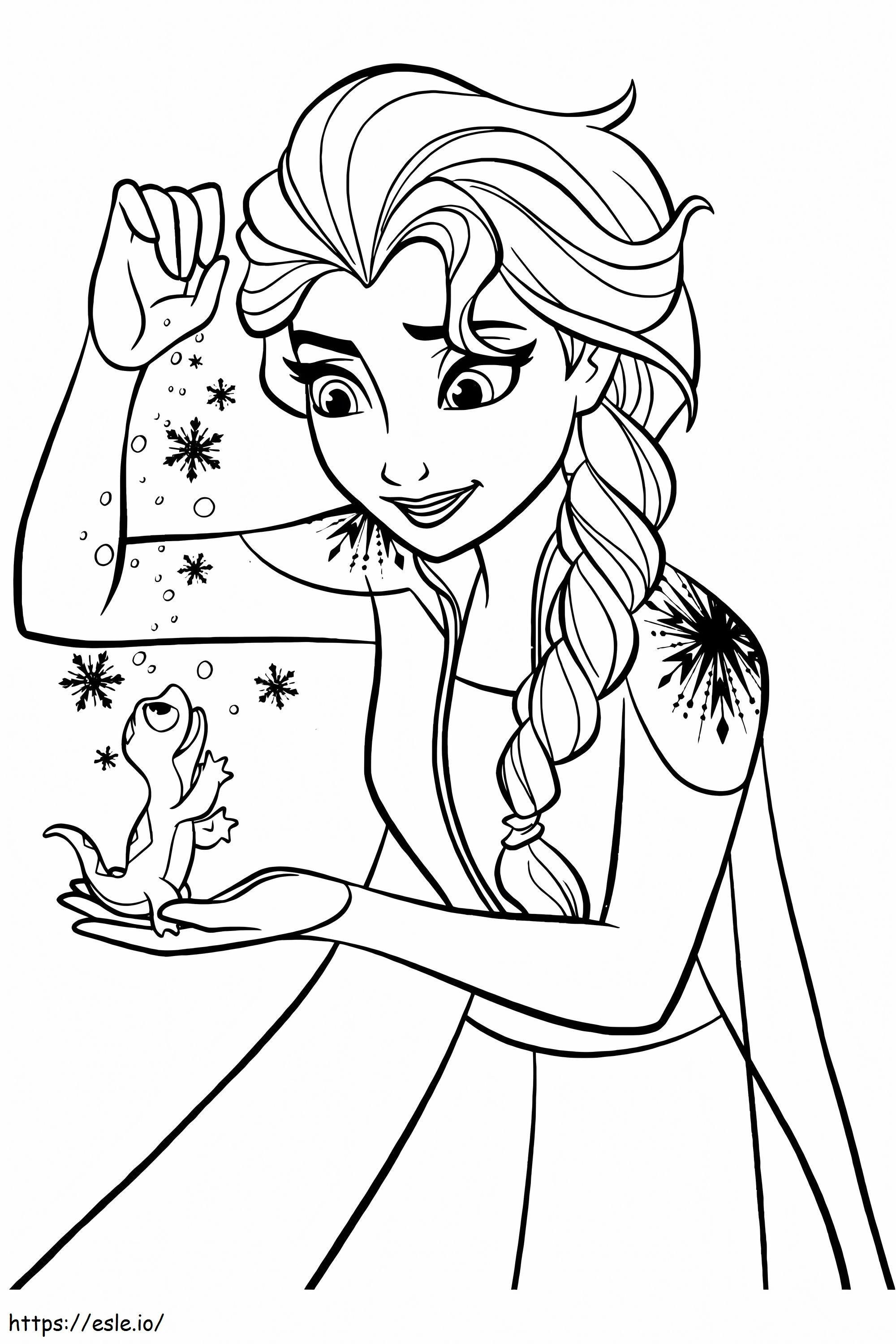 Elsa And Bruni coloring page