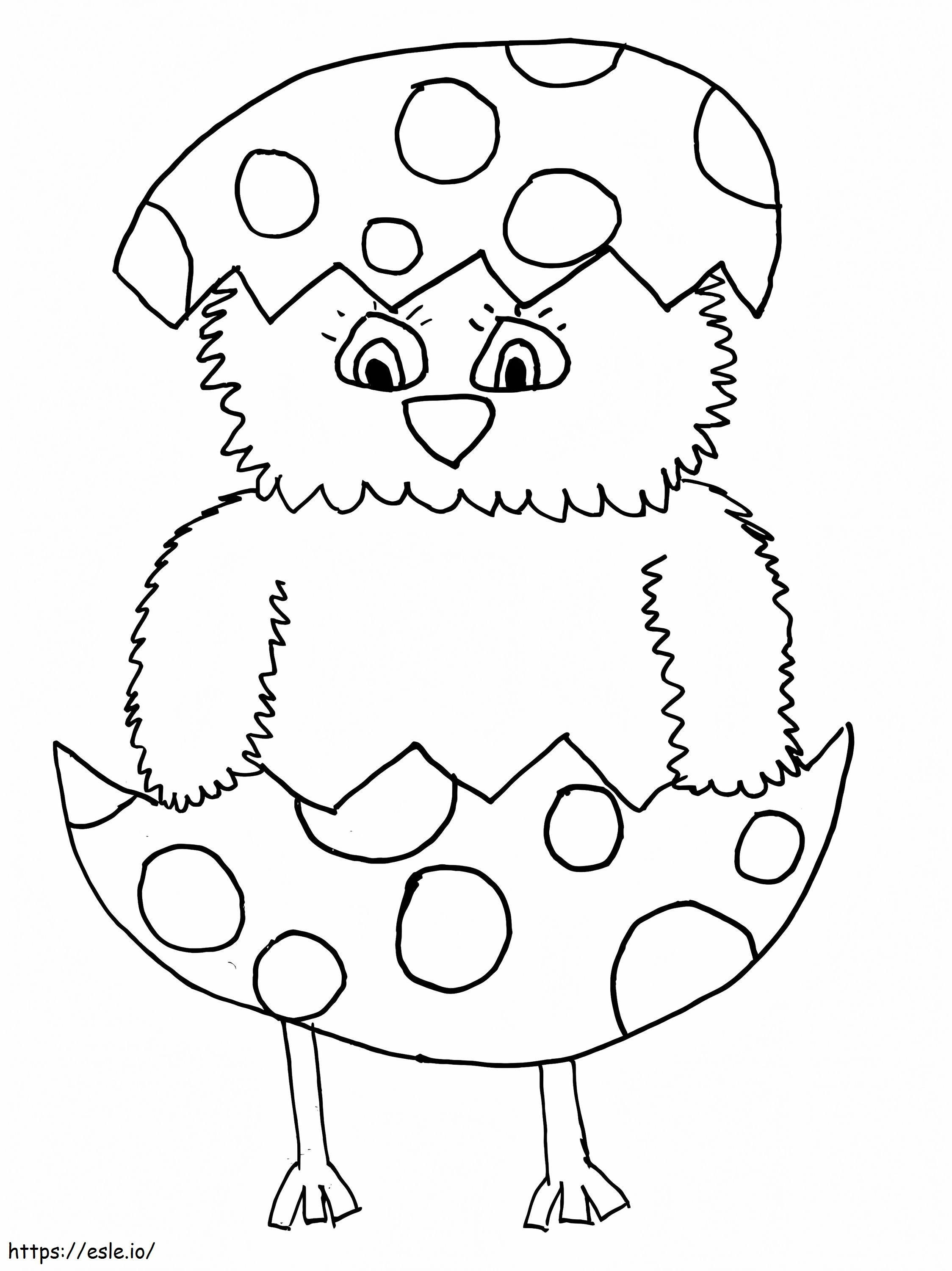 Easter Chick 3 coloring page