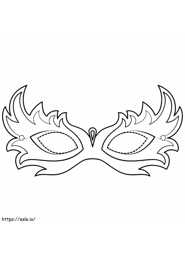 Masquerade Mask coloring page