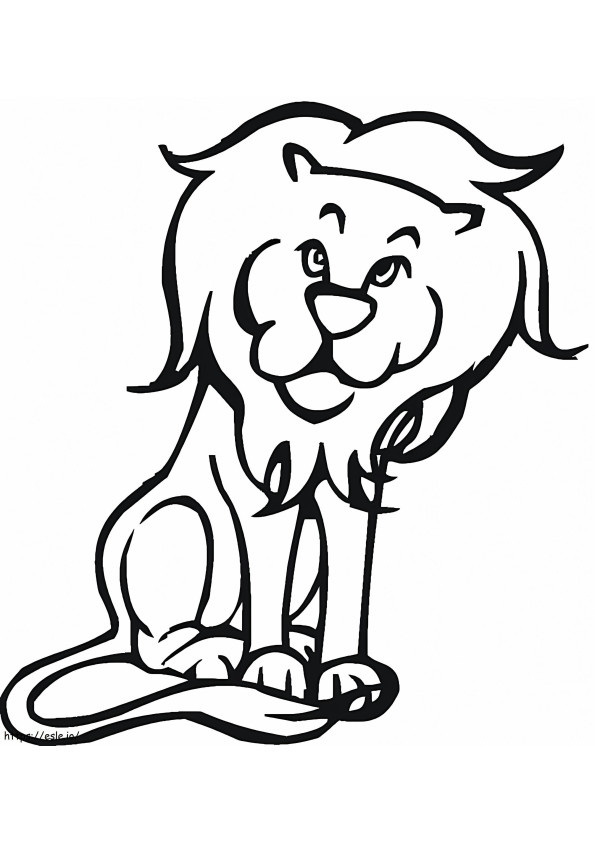 Lion Is Looking coloring page