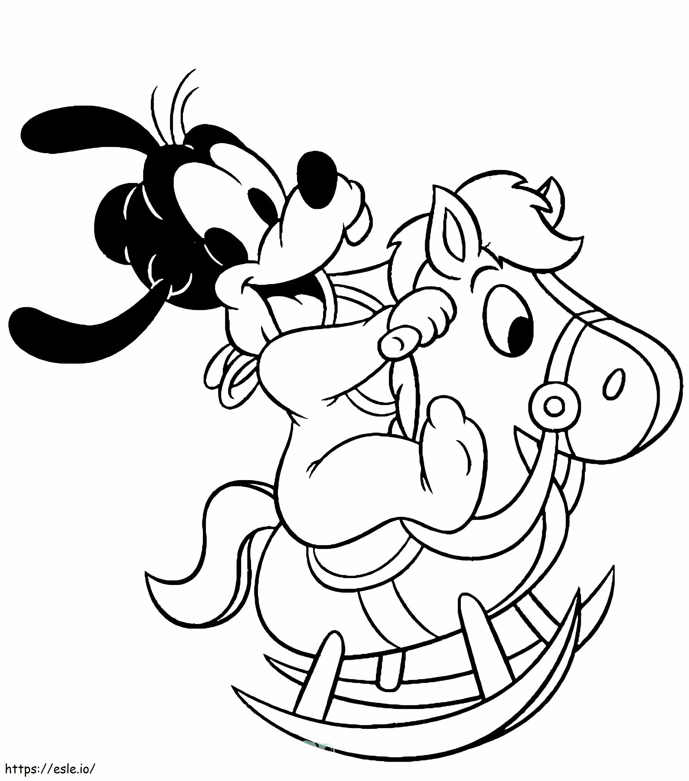 Cute Baby Goofy coloring page