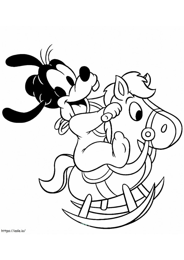 Cute Baby Goofy coloring page