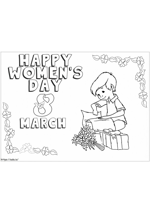 Womens Day coloring page