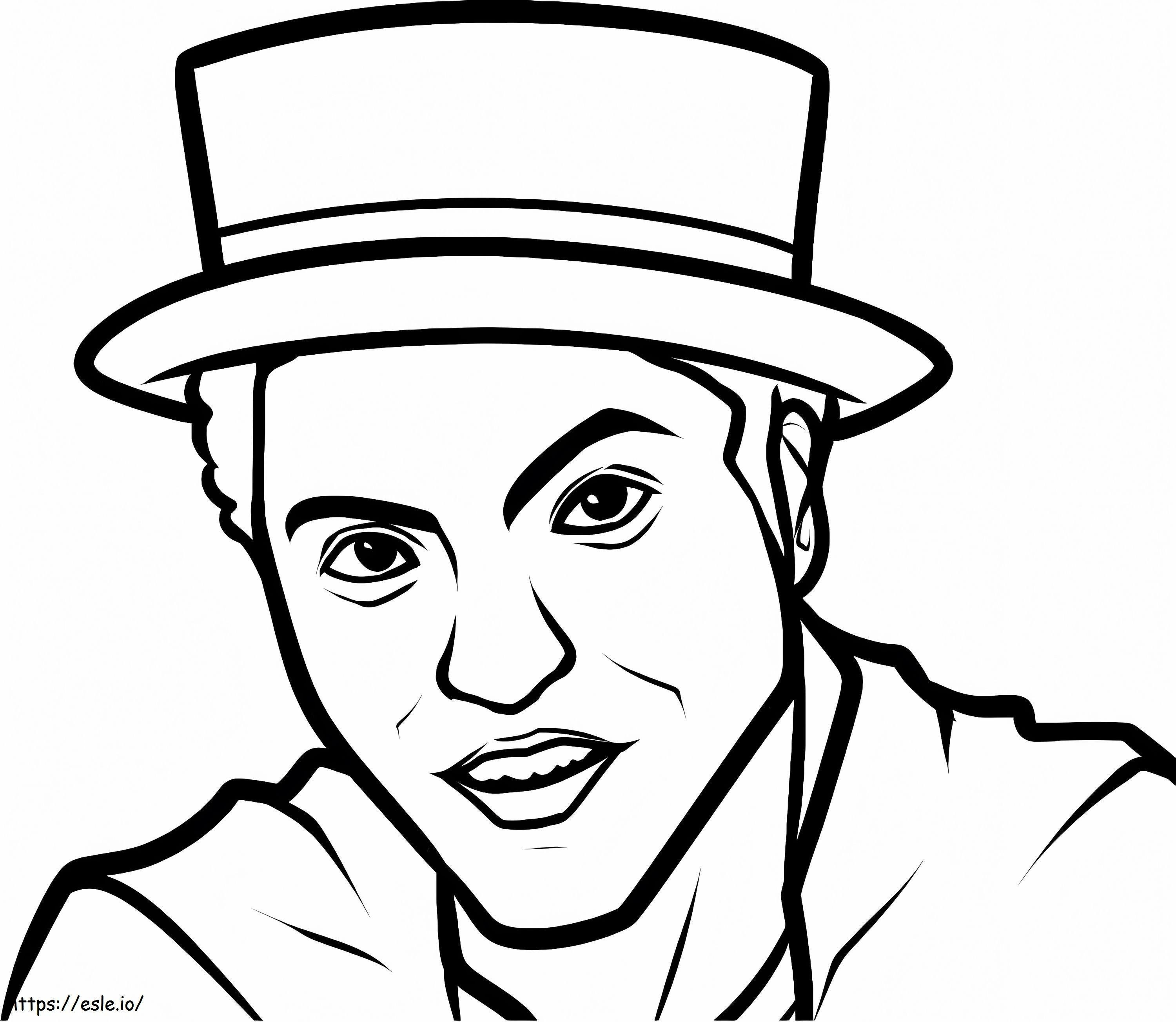 Coloriage Bruno Mars 5 à imprimer dessin