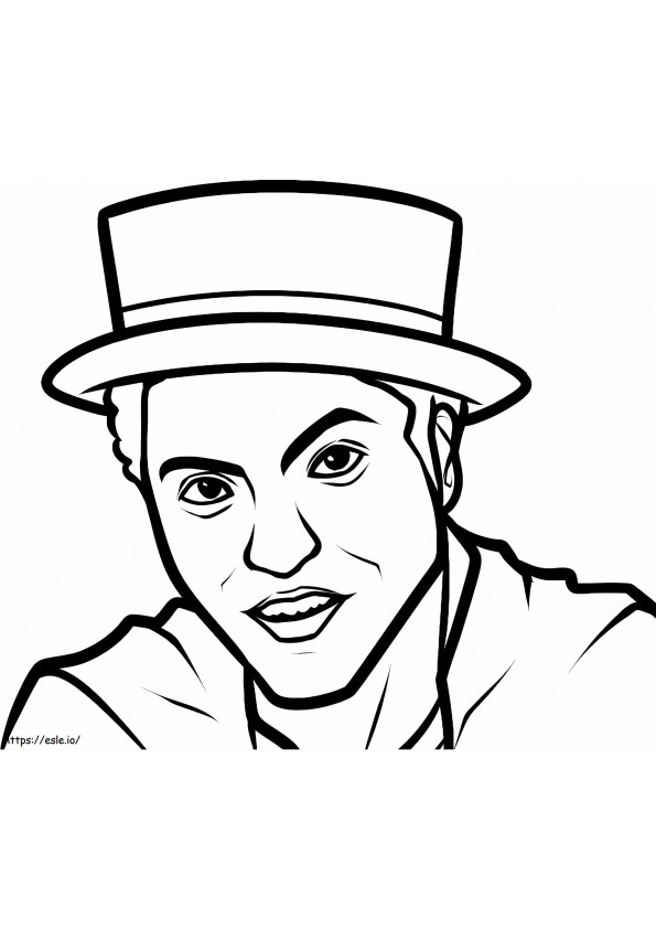 Coloriage Bruno Mars 5 à imprimer dessin