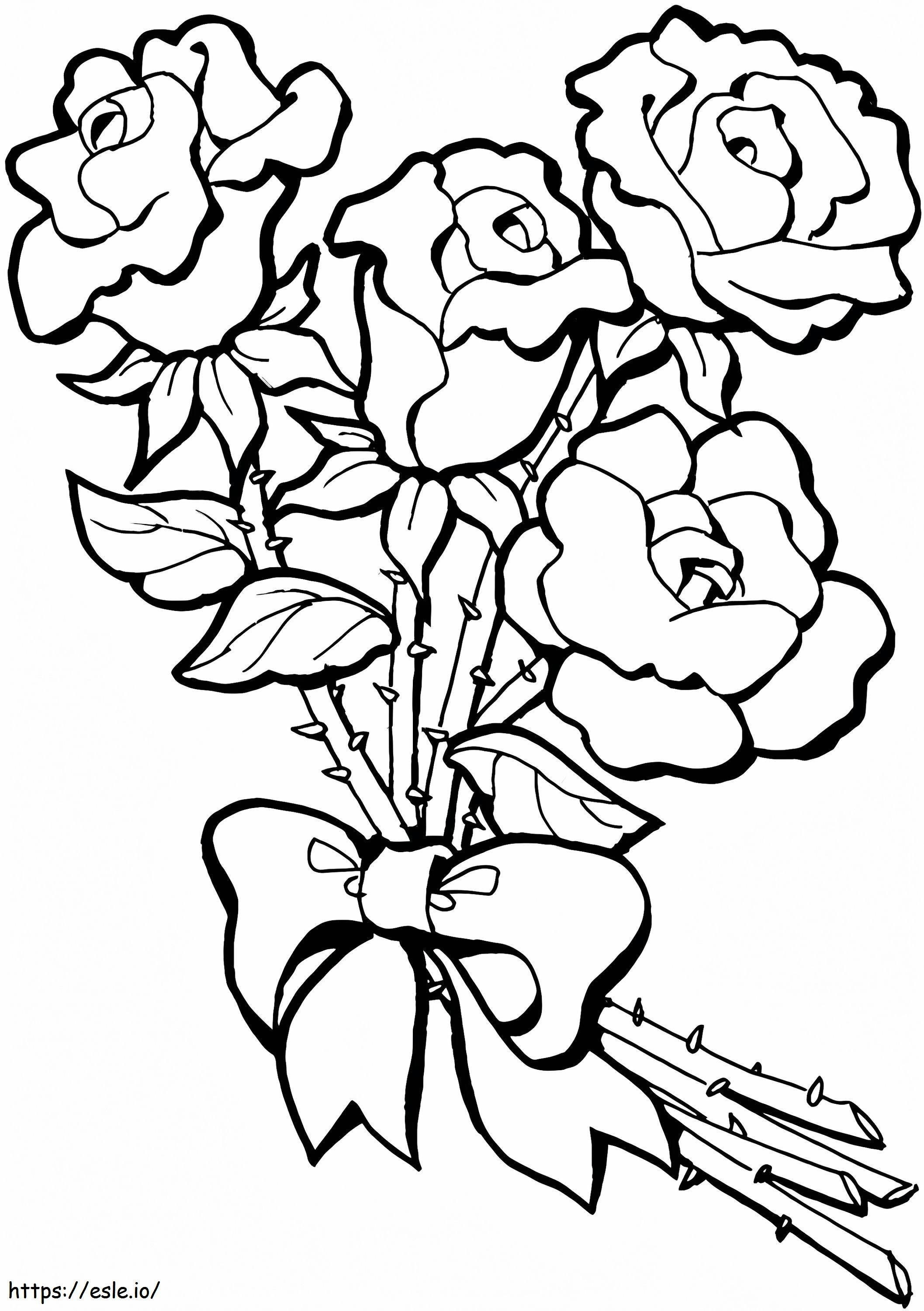 Gambar Mewarnai Rosa 1 untuk Dicetak Gratis