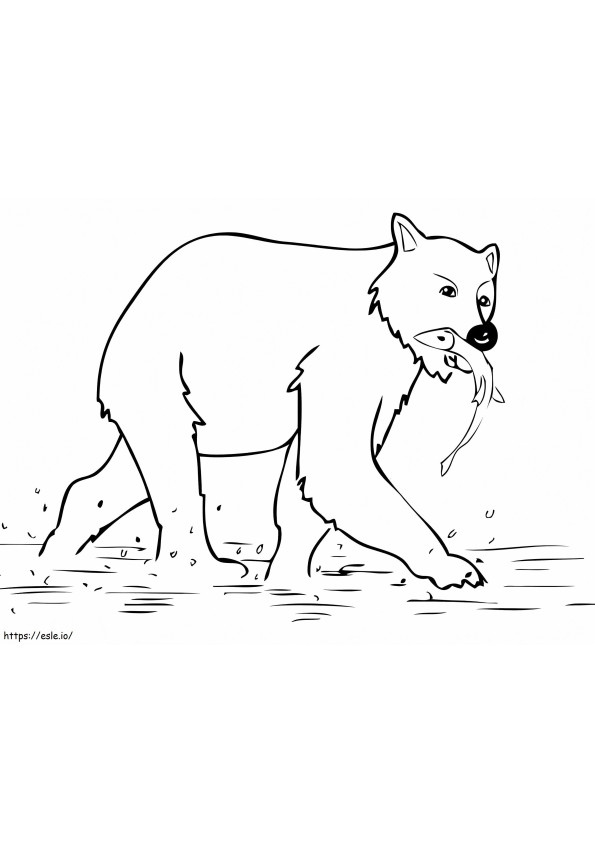 Coloriage Jeune ours brun à imprimer dessin