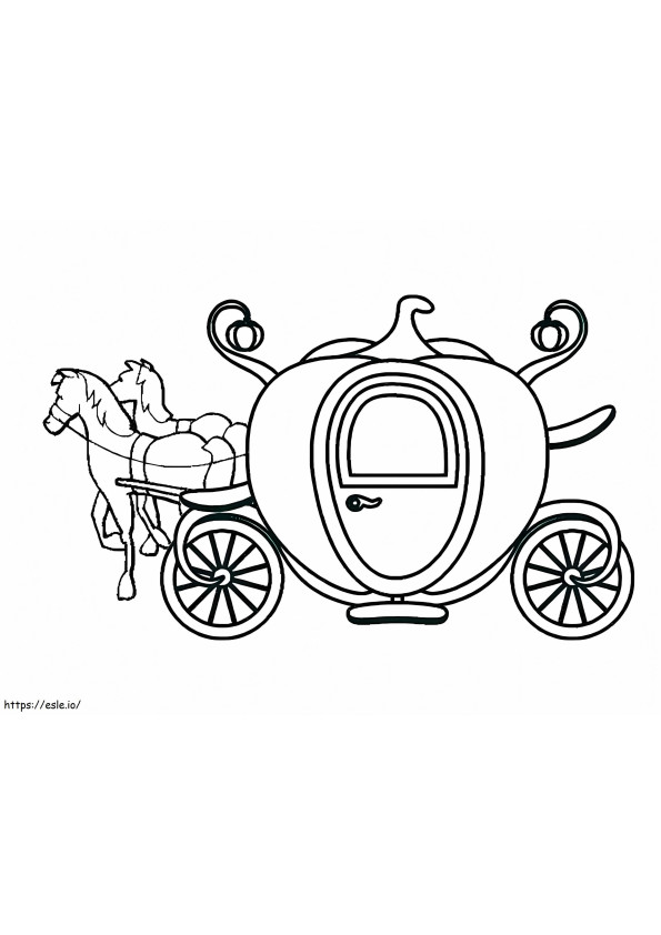 Carriage And Horses coloring page