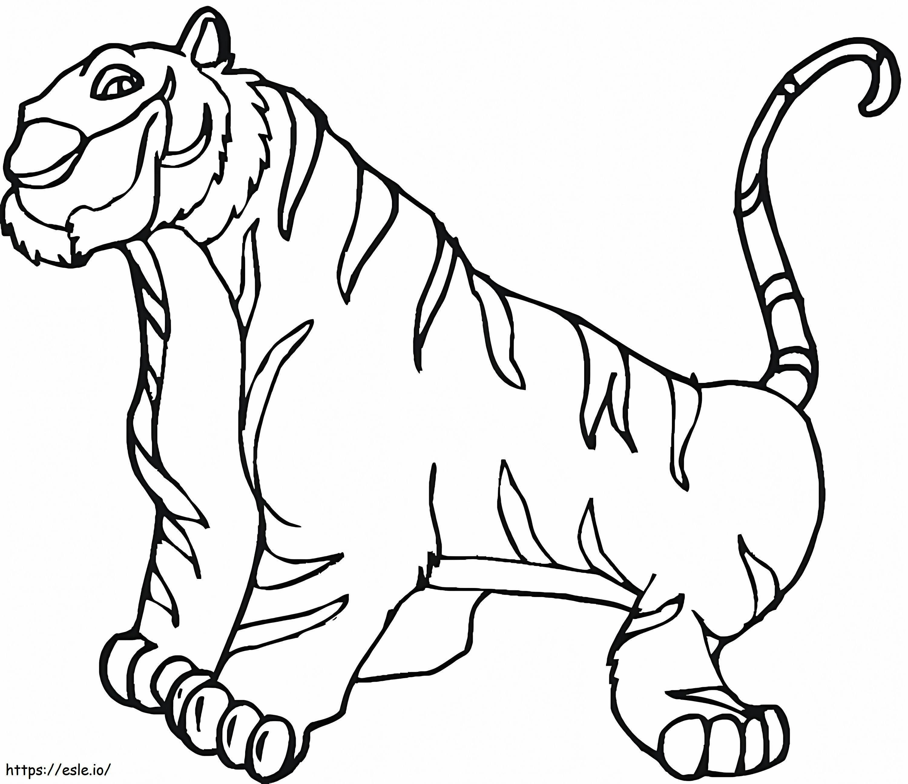 Yksi tiikeri värityskuva