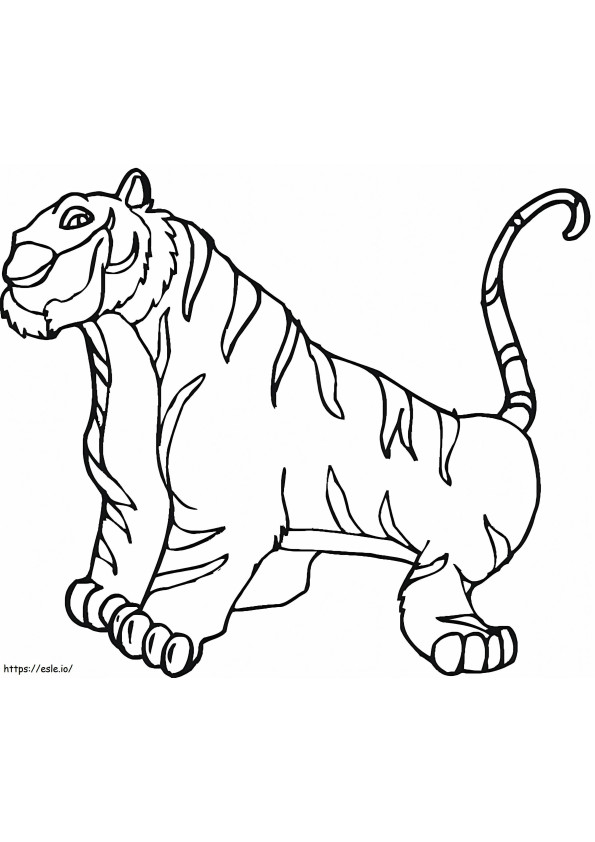 One Tiger coloring page