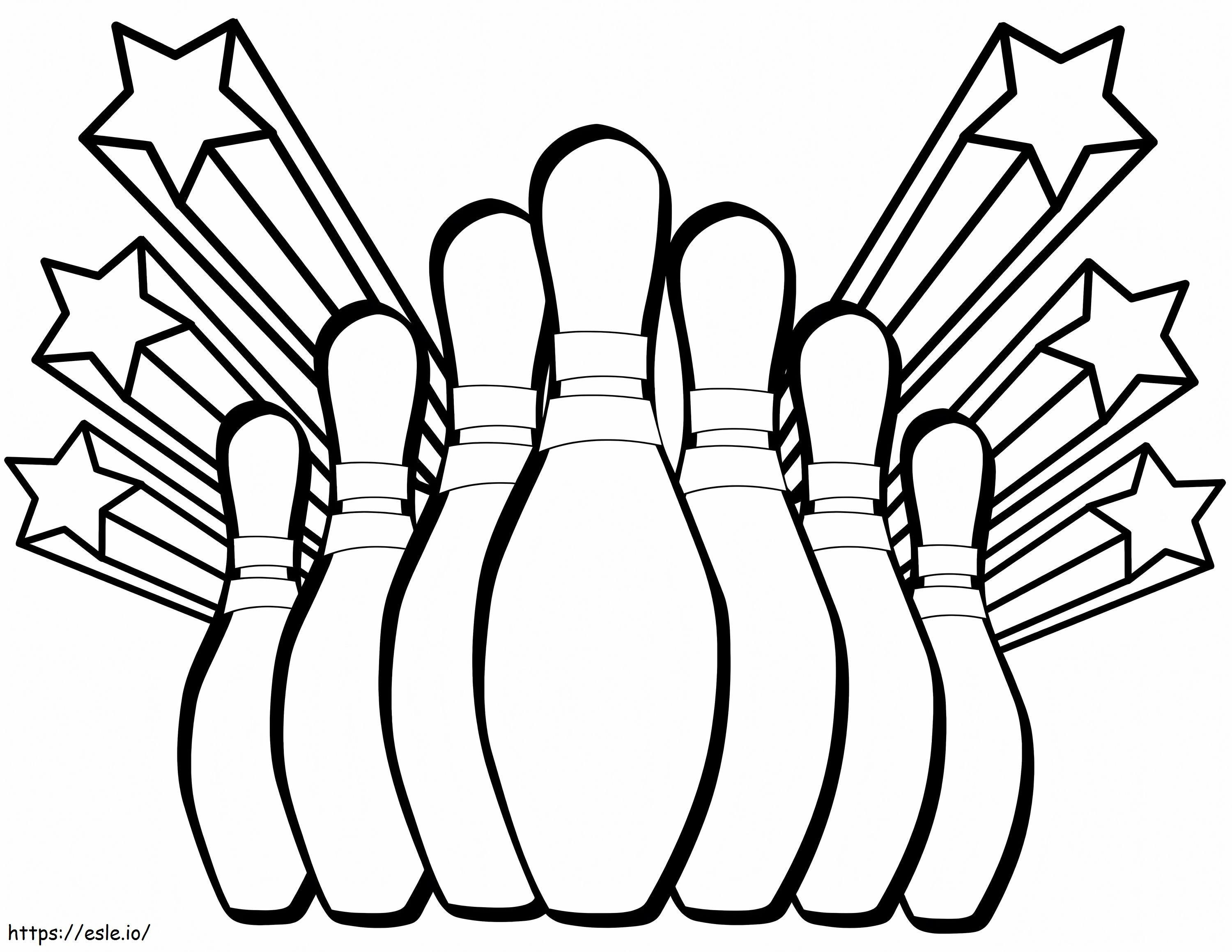 Bowling And Star coloring page