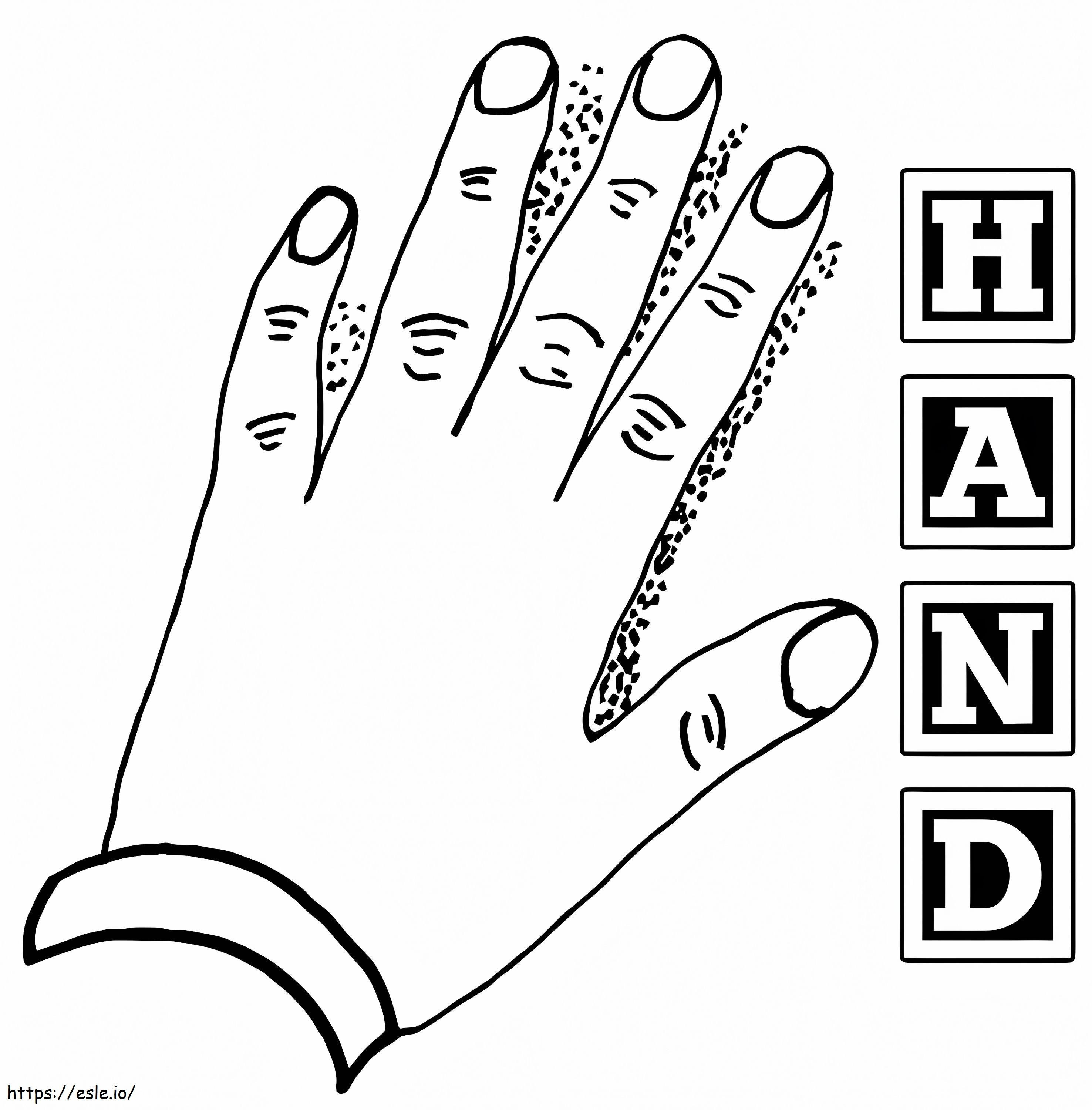 Hand 1 ausmalbilder