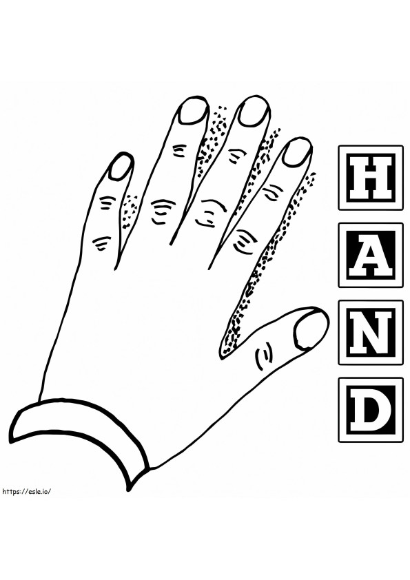 Hand 1 coloring page
