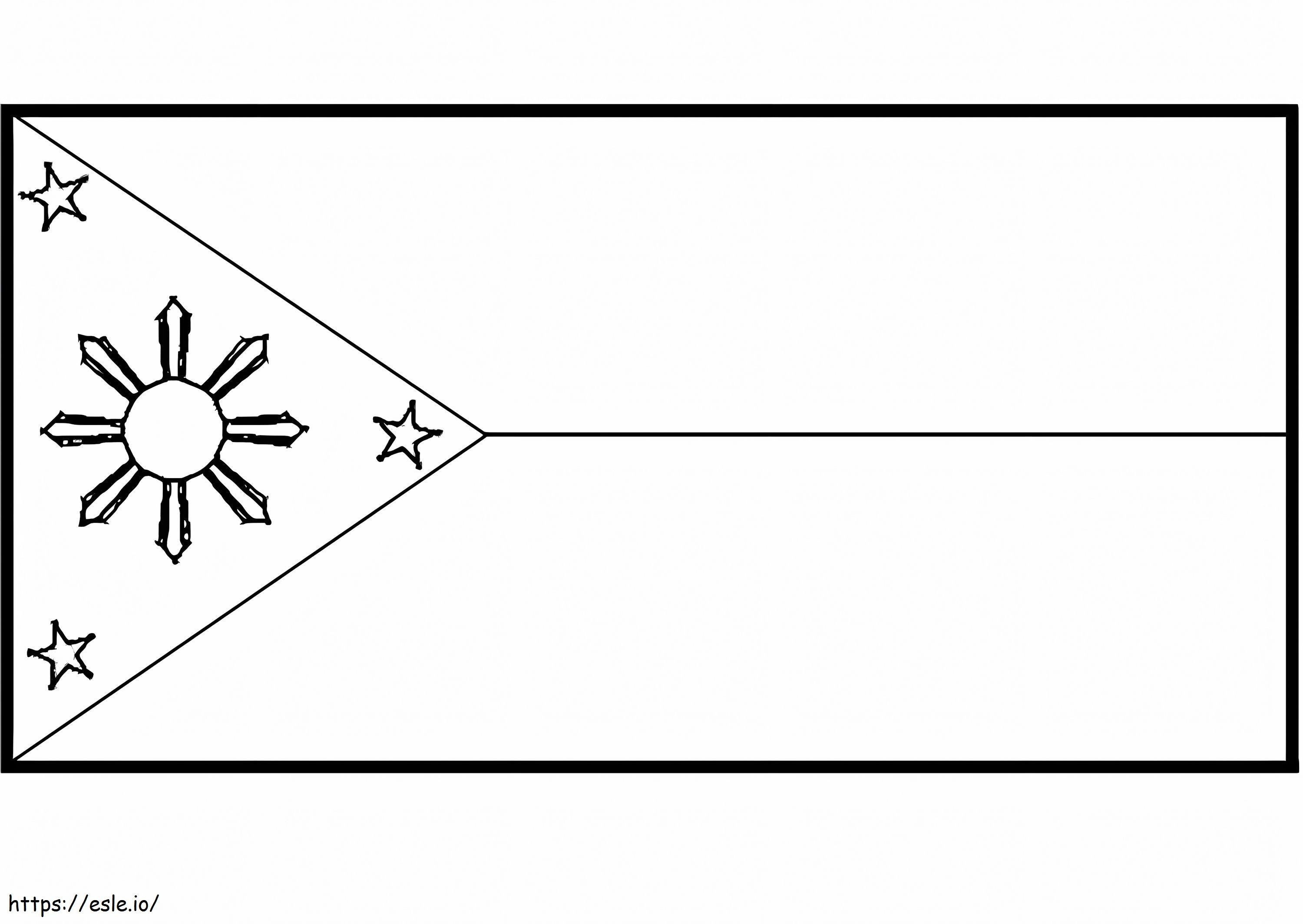 Flag Of Philippines coloring page