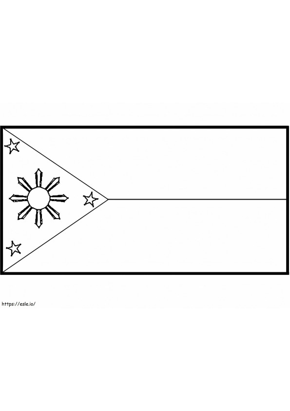 Steagul Filipinelor de colorat
