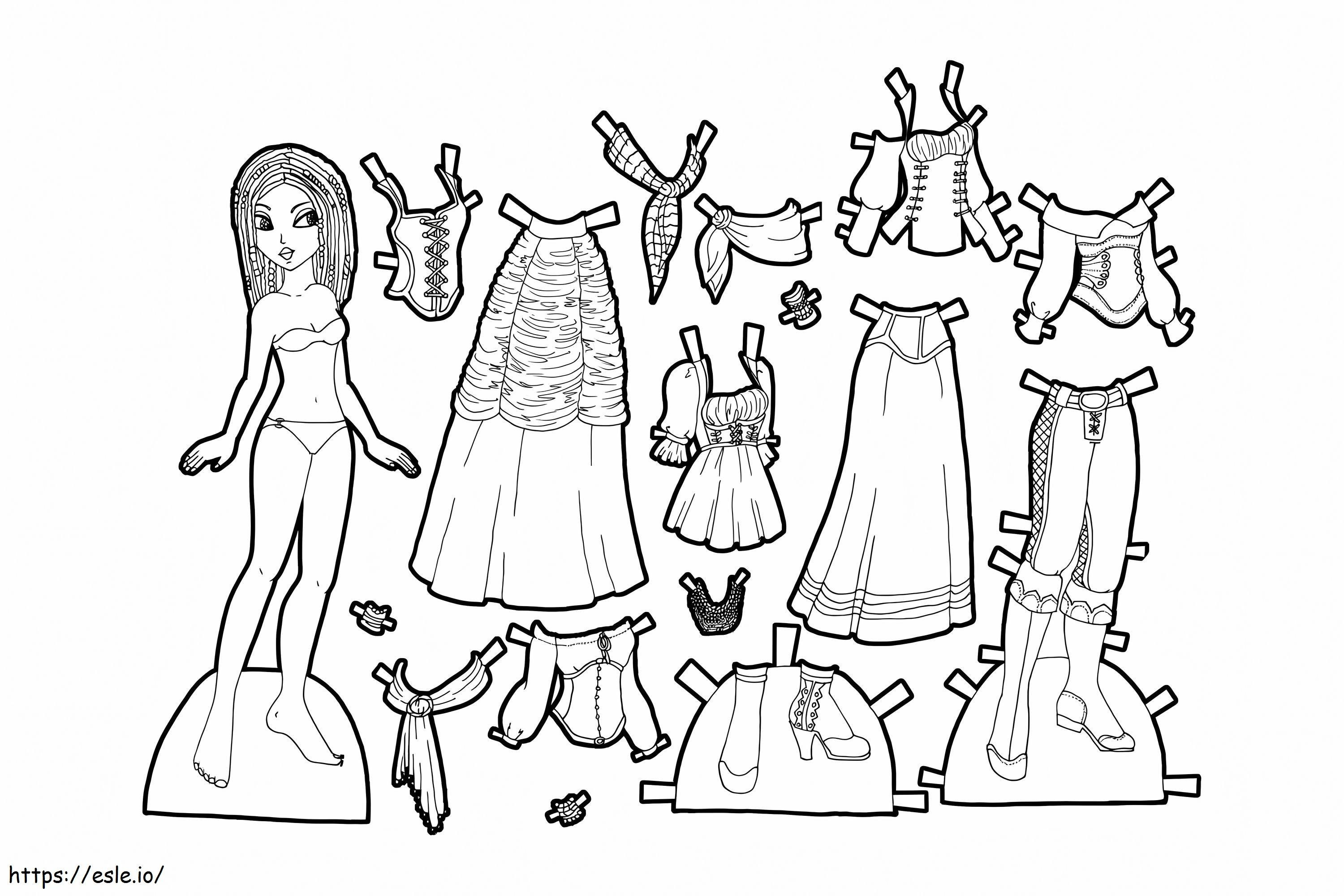 Paper Dolls 8 coloring page