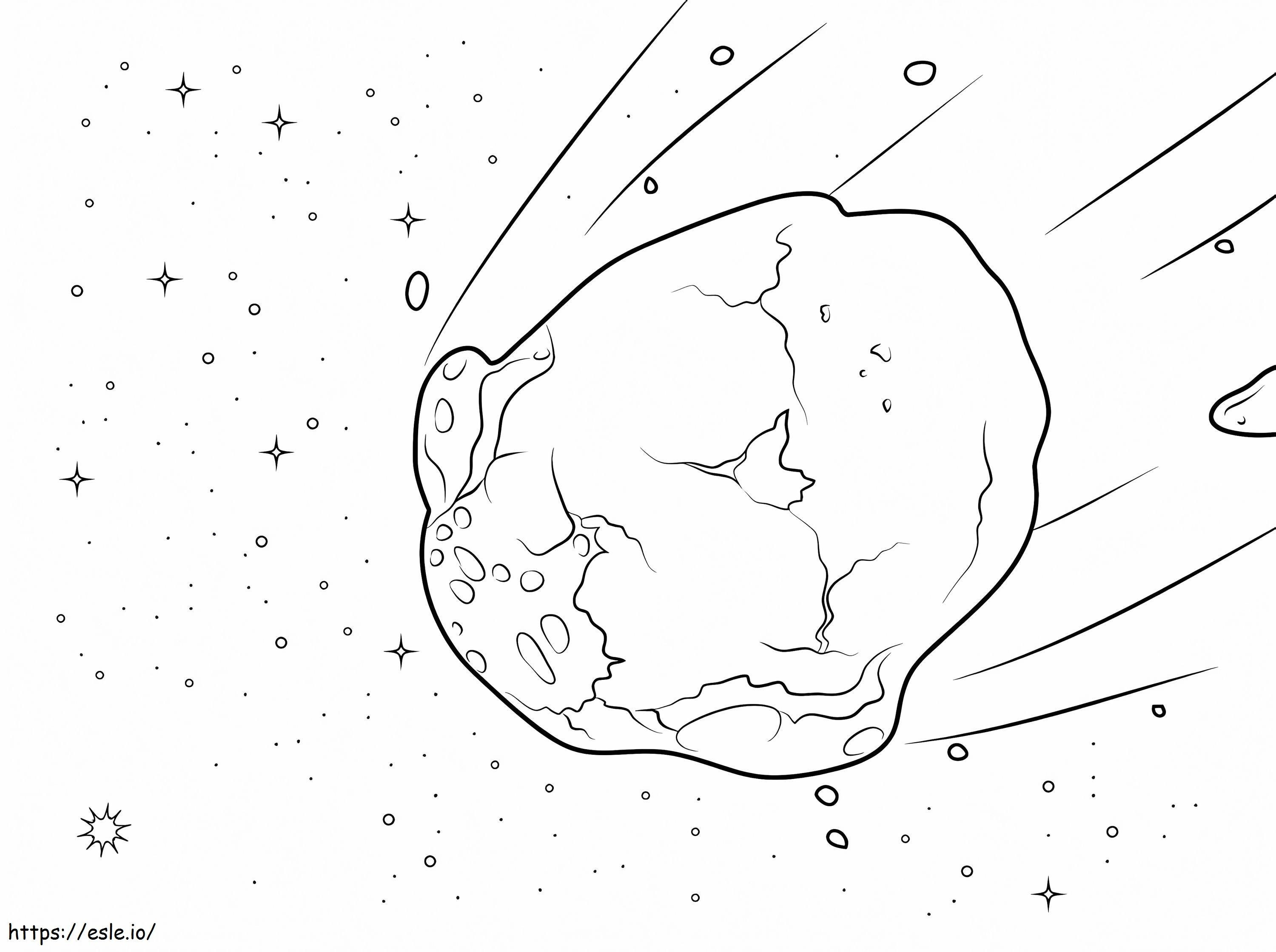 Watery Asteroid coloring page