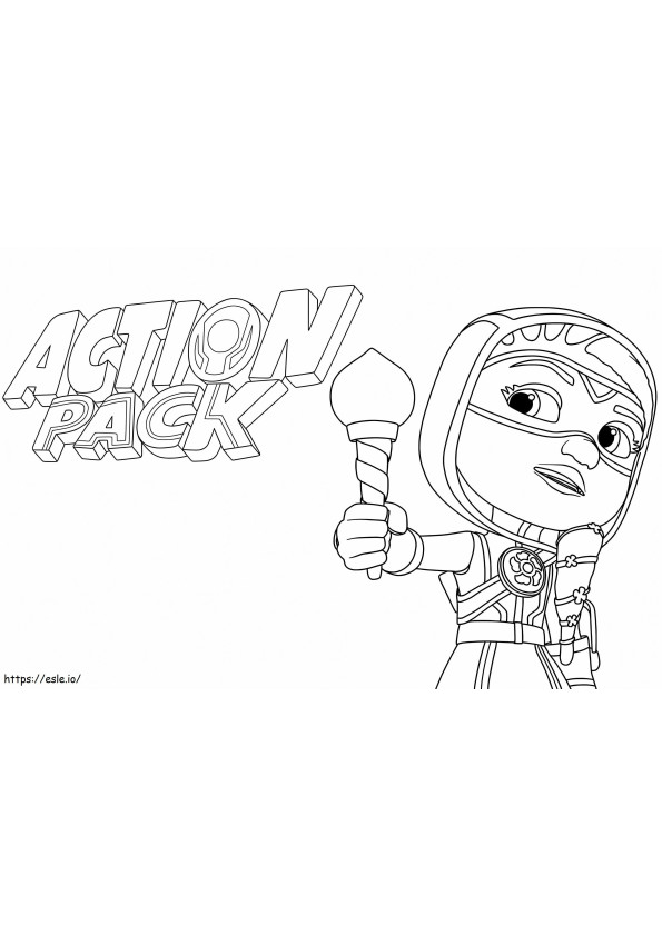 Treena From Action Pack coloring page