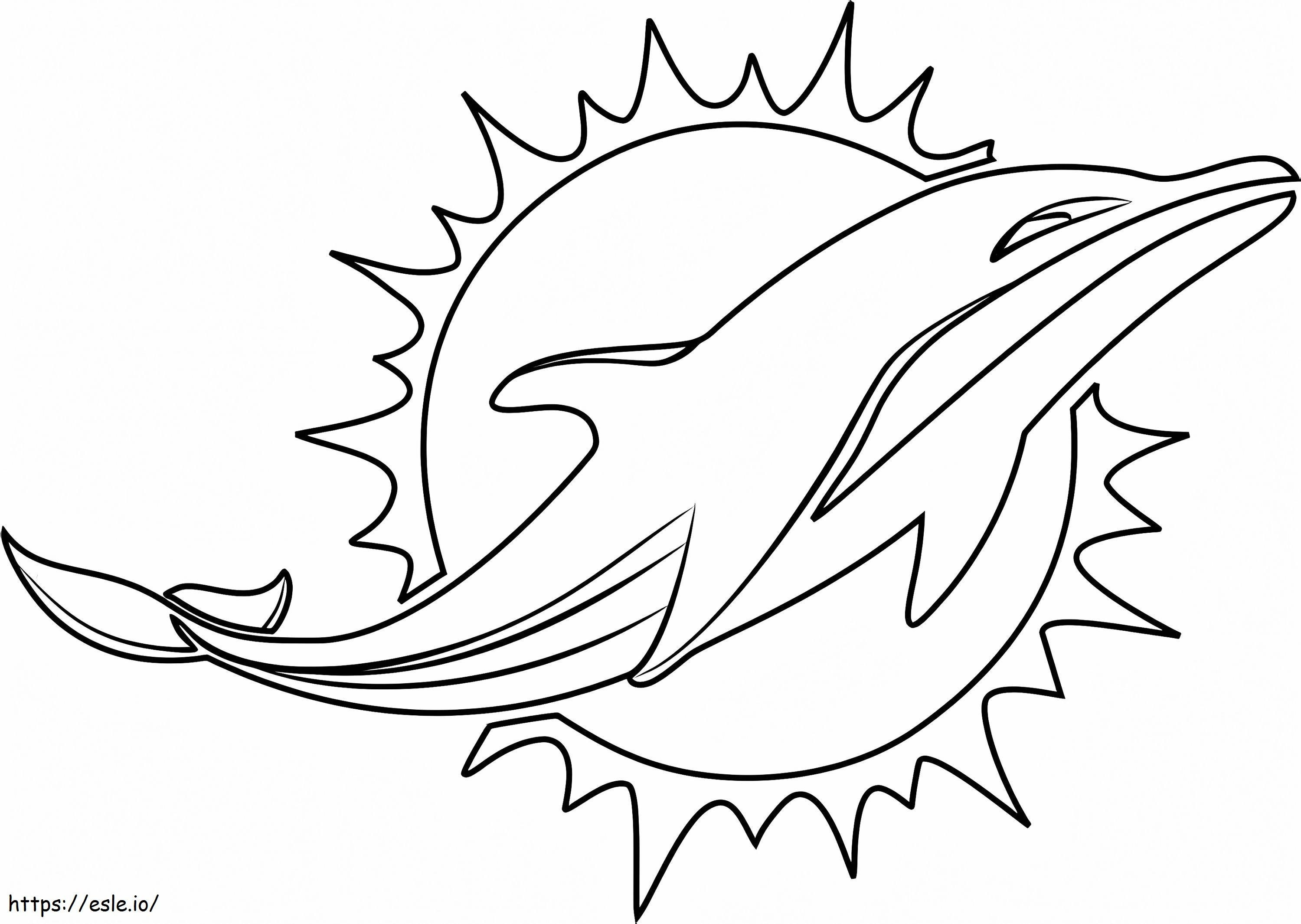 Coloriage Logo des Dauphins de Miami à imprimer dessin