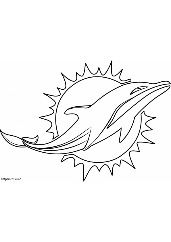 Logotipo de los delfines de Miami para colorear